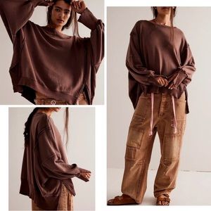 🤎NWOT FREE PEOPLE CAMDEN SWEATSHIRT